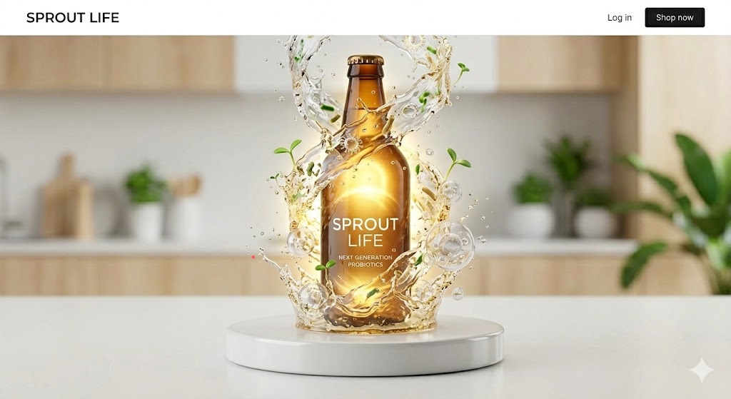 Sprout Life next-generation probiotic bottle — wild-fermented living cultures from sprouted grain